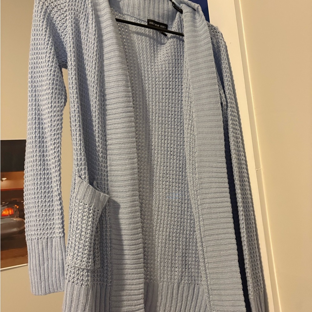 Streetwear Society Light Blue Knit Cardigan